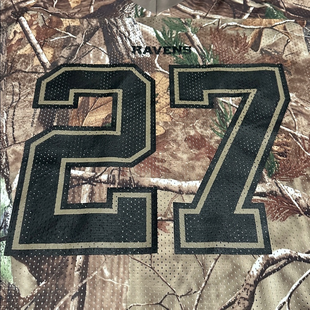 NFL team apparel Men's Camouflage Raven Jersey 27